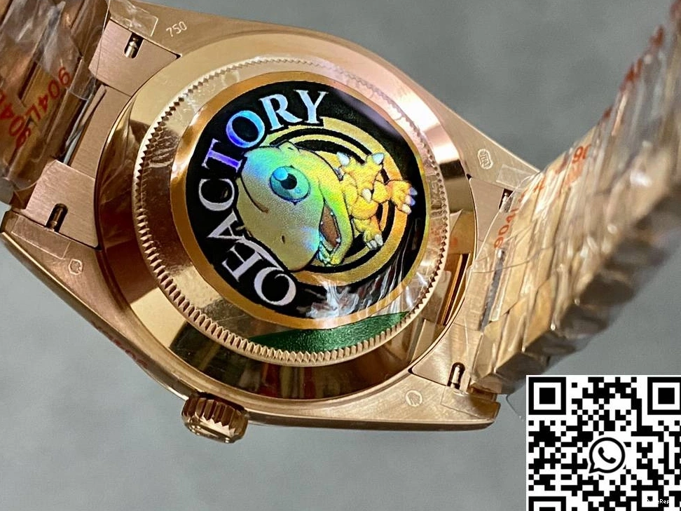Rose Factory Gold Steel QF v5 Day Black M228235-0045 Tungsten Rolex Date Dial Diamond Hourmarker 0704